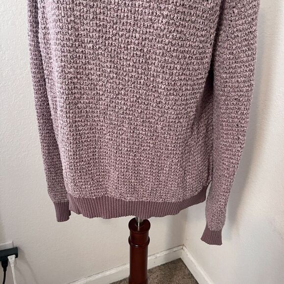Free People By Your Side Pullover Sweater in Mauve Women Medium Cowl Neck - Picture 3 of 9